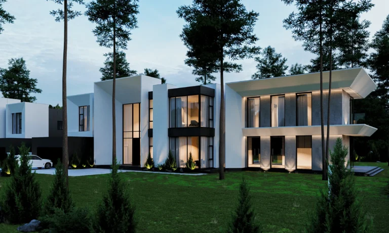 3d-render-modern-villa-surrounded-by-forest-evening-illumination (1)
